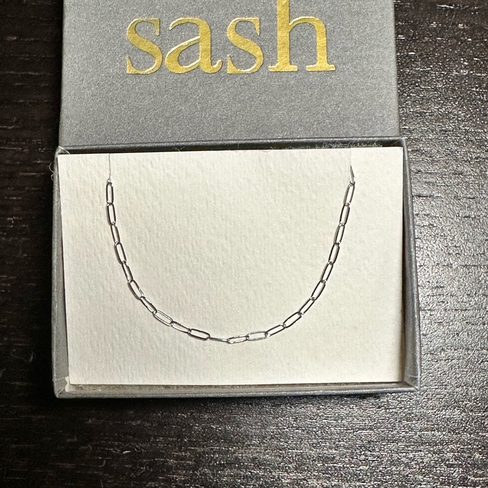 NEW 14K Gold Paper Clip Chain Bracelet 2mm - 6.75 in
